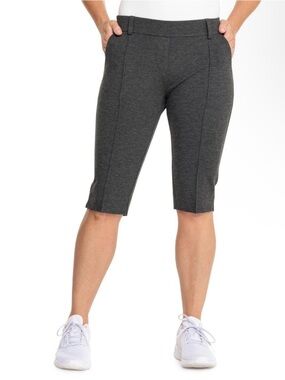 Belyn Key Women's Tournament Slim Fit Golf Sports Grey Shorts Sz Small